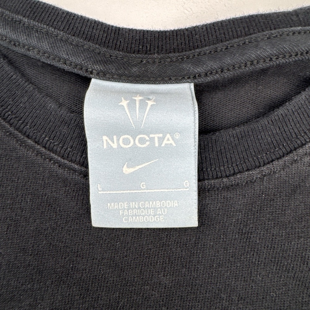 Nike Mens Nocta Drake T-Shirt Large Black Cotton Streetwear Graphic Tee - Picture 7 of 9